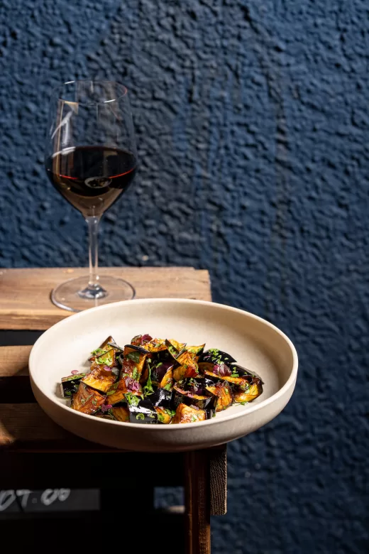 Vorspeise mit Aubergine
